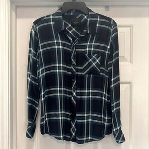 Rails Plaid Button Down Blouse